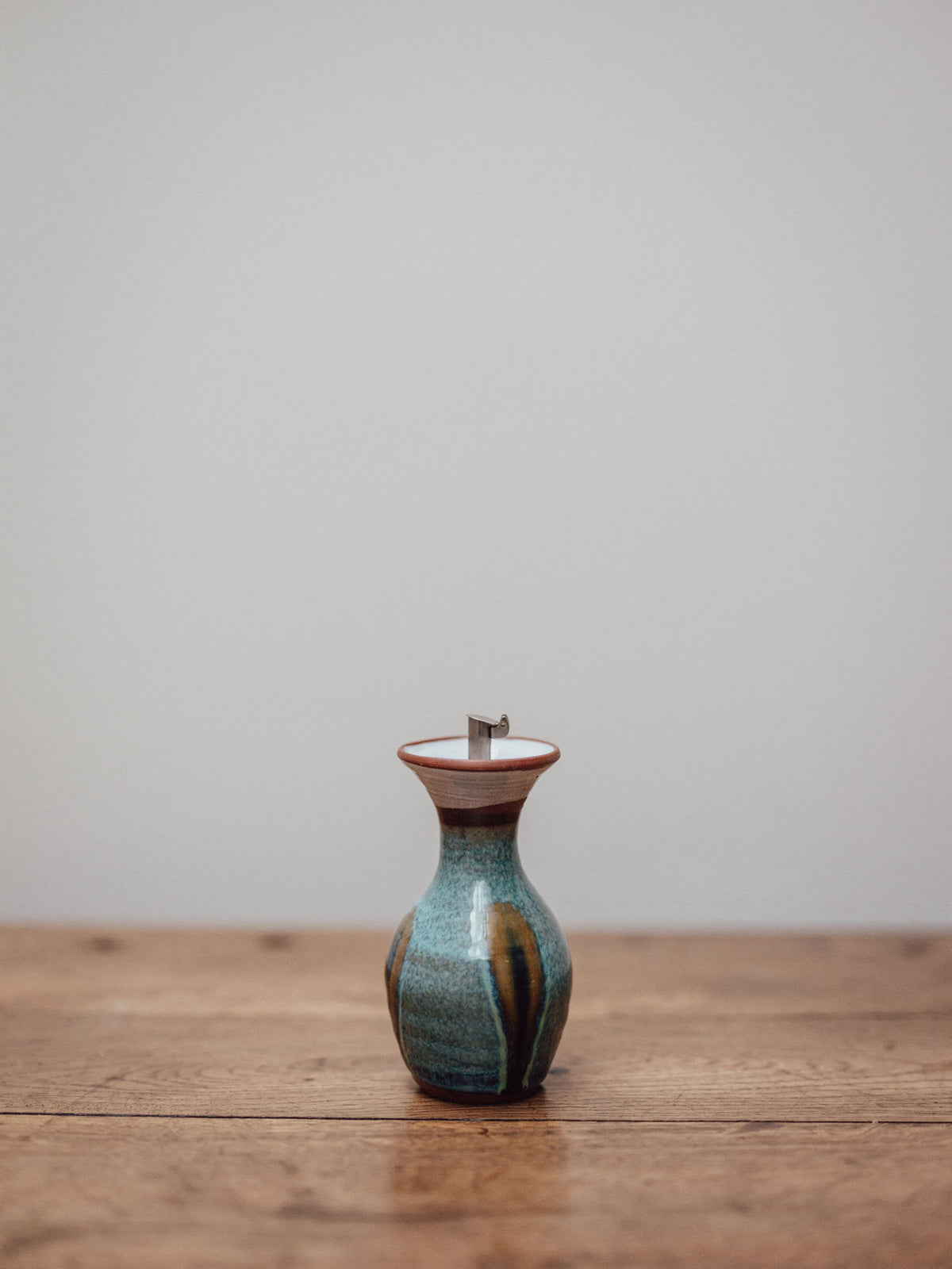 Hand Thrown Studio Pottery Oil Bottle