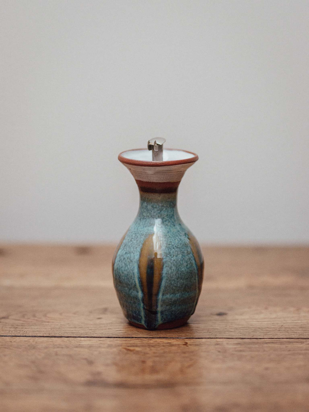 Hand Thrown Studio Pottery Oil Bottle