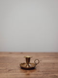 Brass Chamberstick with Scalloped Tray