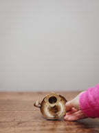 Brass Chamberstick with Scalloped Tray