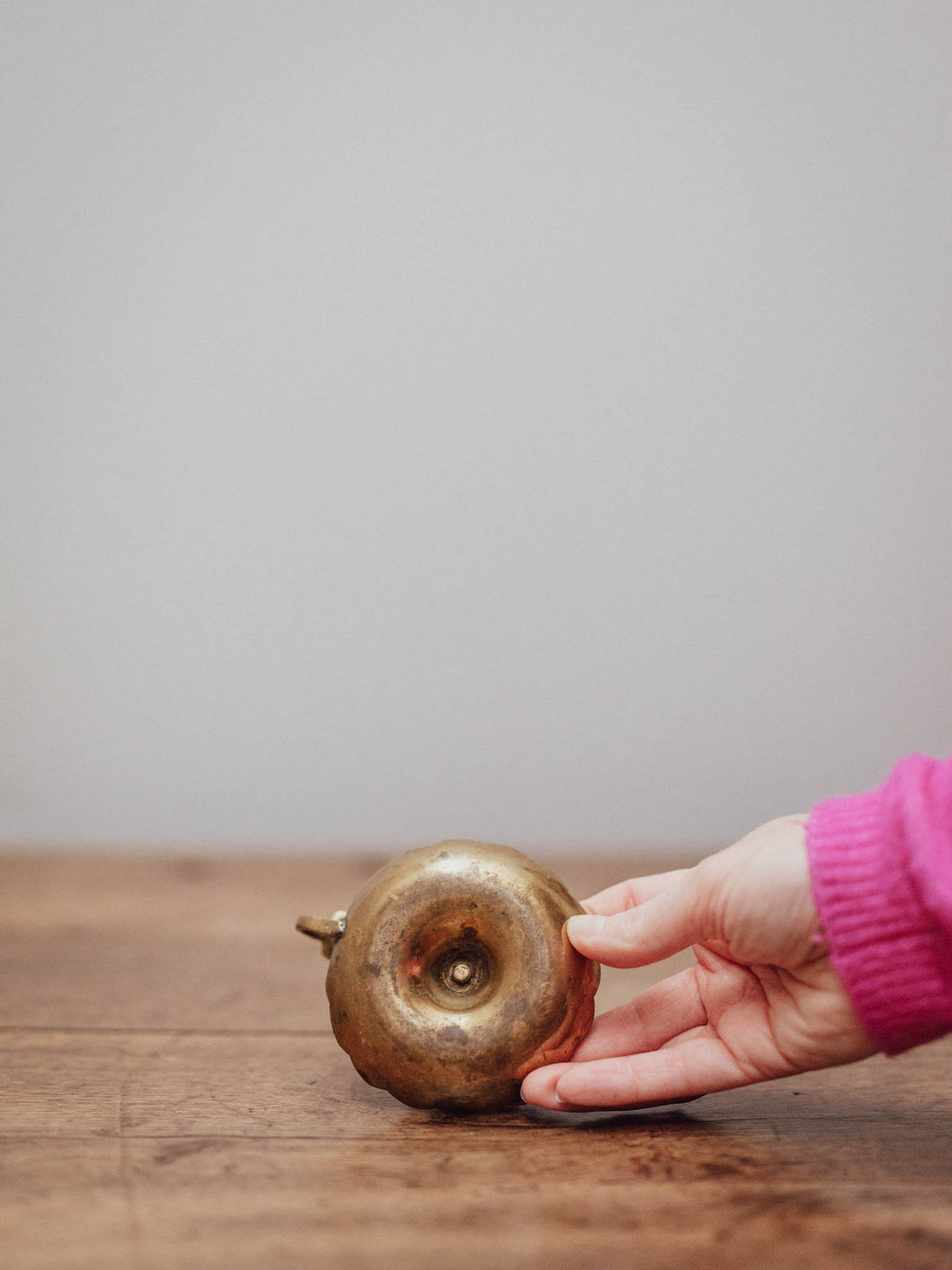 Brass Chamberstick with Scalloped Tray