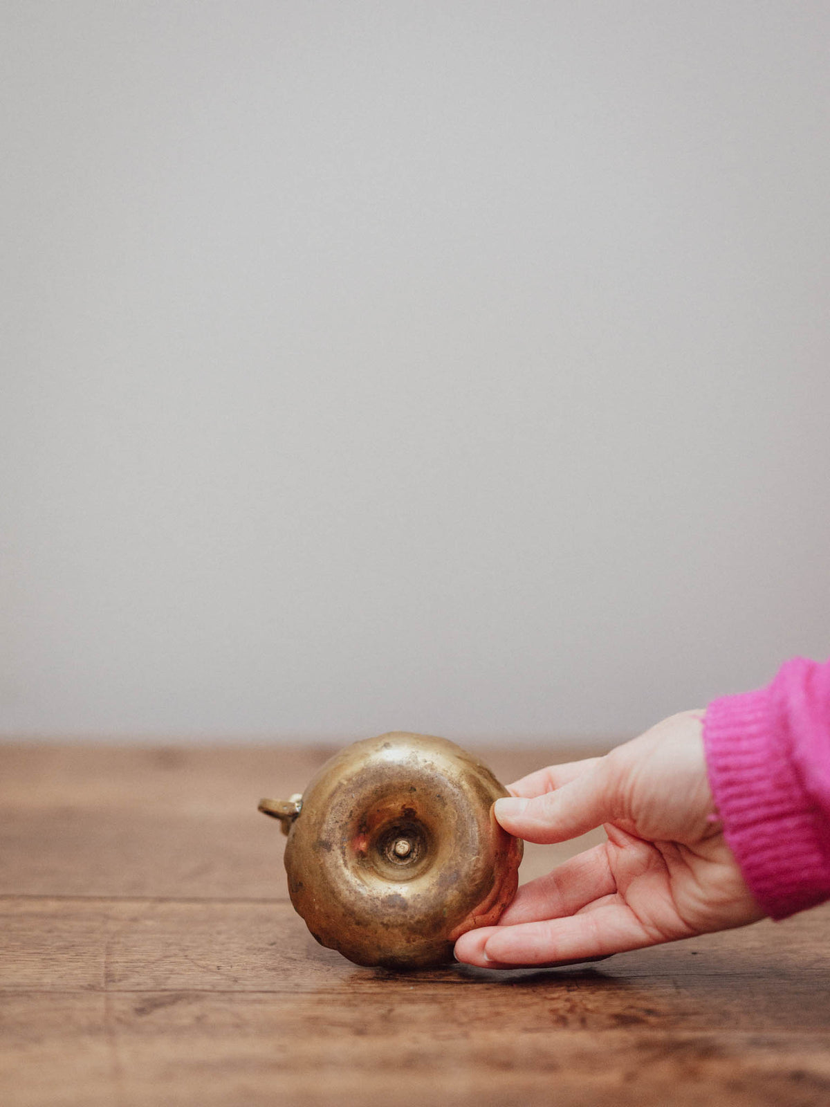 Brass Chamberstick with Scalloped Tray