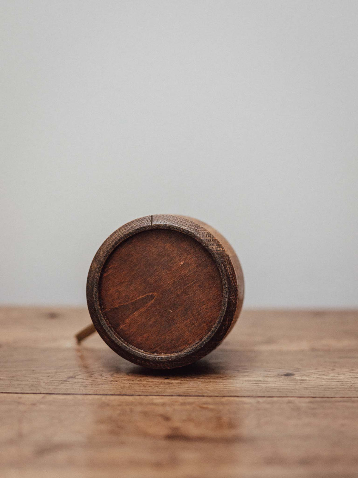 Antique English Oak and Brass Loose Leaf Tea Caddy