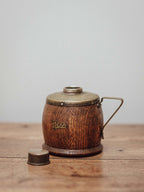 Antique English Oak and Brass Loose Leaf Tea Caddy