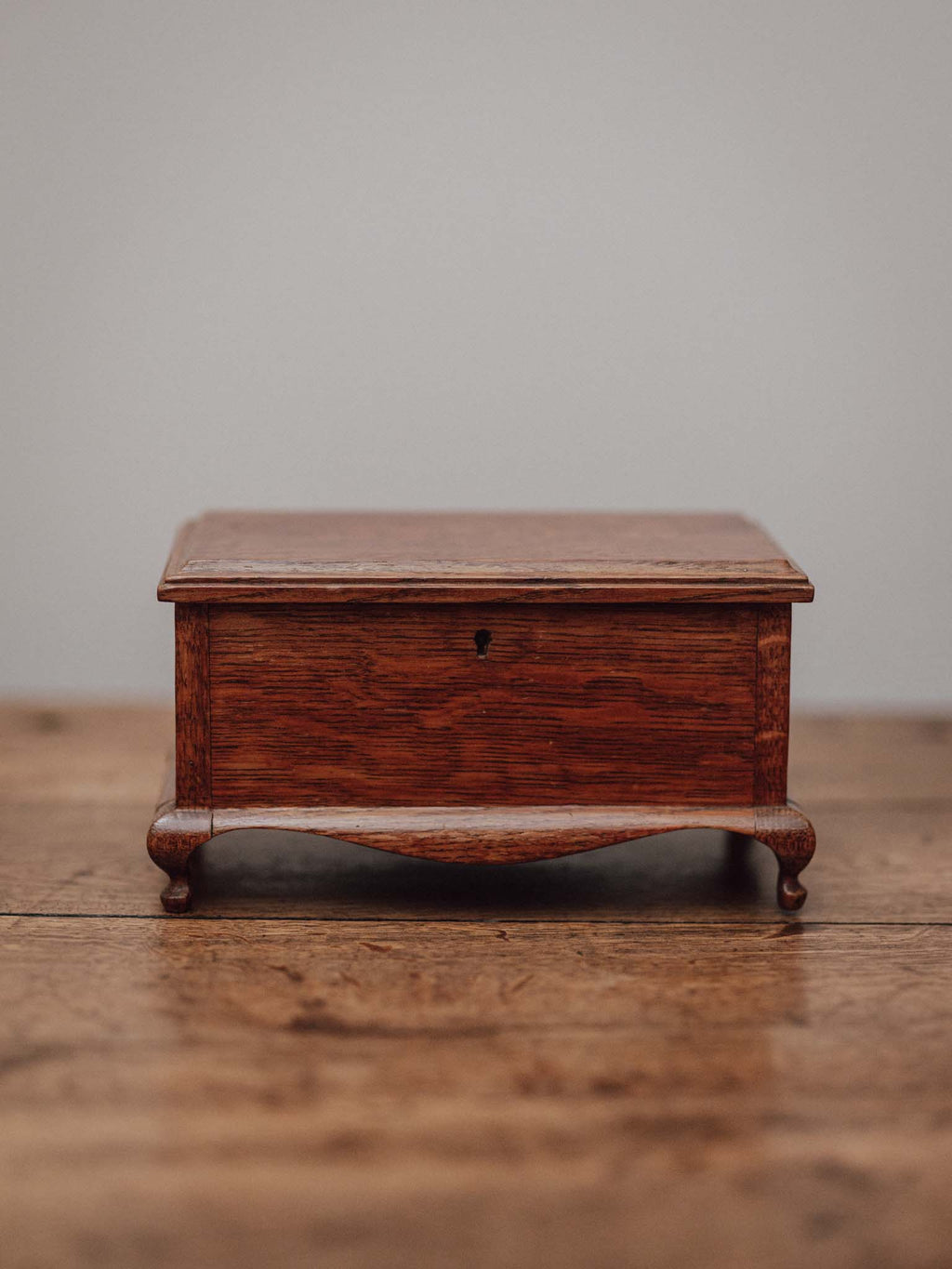 Oak Jewellery Box with Cabriole Legs