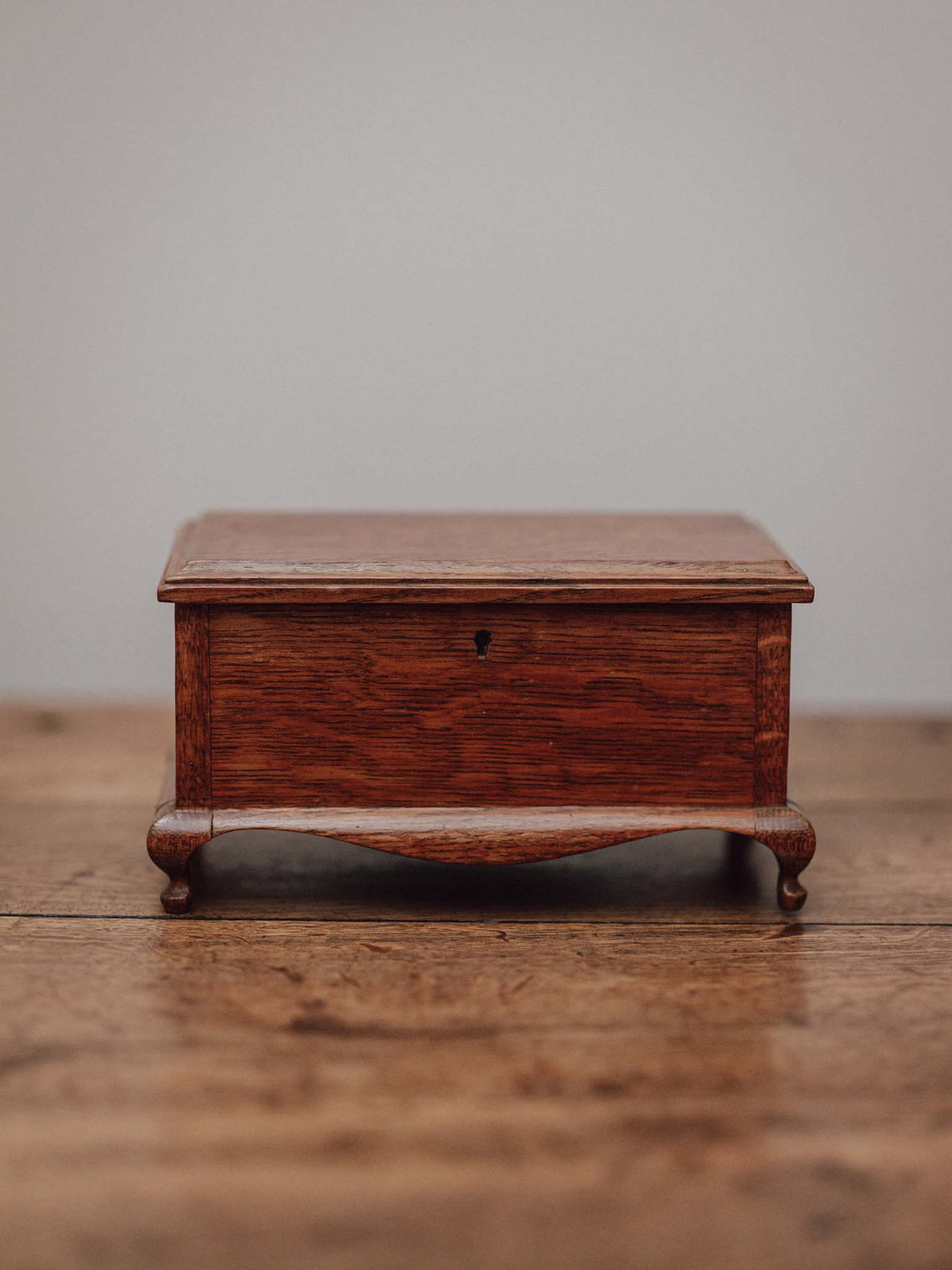 Oak Jewellery Box with Cabriole Legs