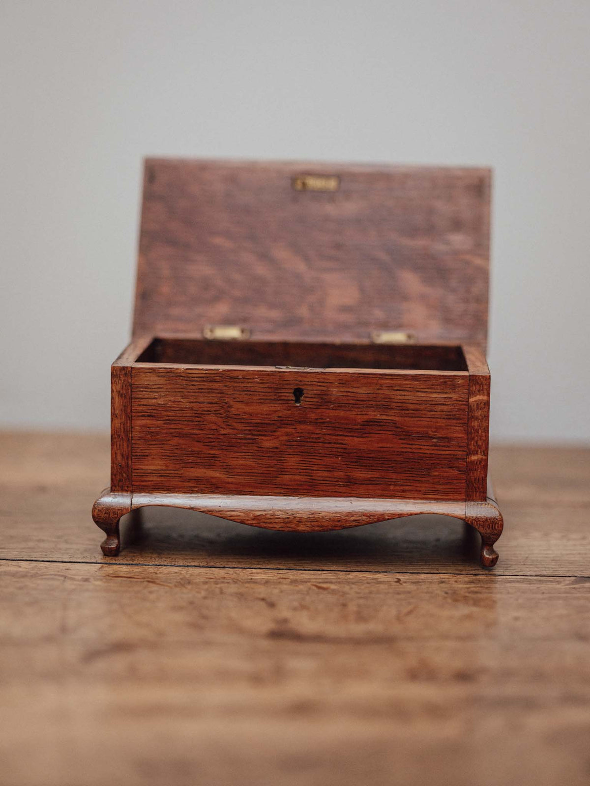 Oak Jewellery Box with Cabriole Legs