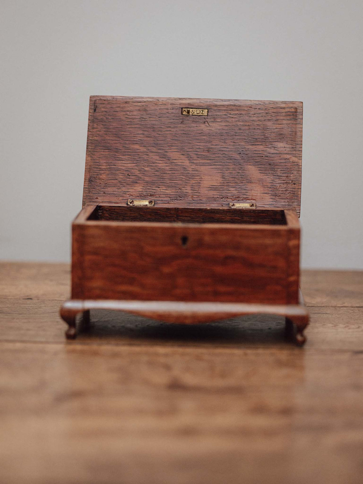 Oak Jewellery Box with Cabriole Legs