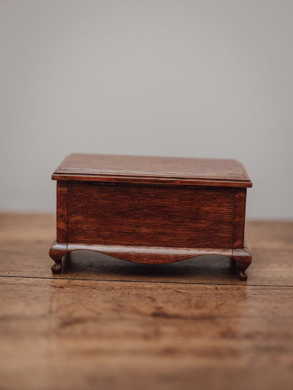 Oak Jewellery Box with Cabriole Legs
