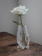 Vintage Footed Hand Blown Vase