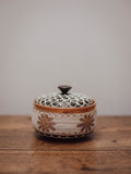 Vintage Italian Gold Glaze Lidded Dish