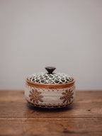 Vintage Italian Gold Glaze Lidded Dish