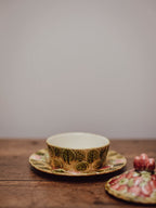 Sarreguemines Majolica Strawberry Jam Pot