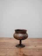 Vintage Engraved Pedestal Bowl