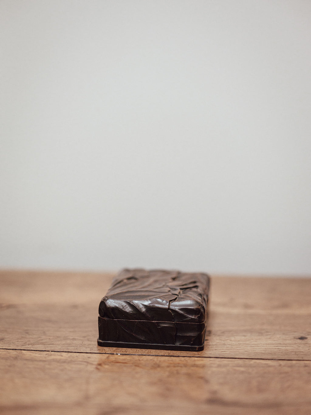 Carved Wooden Lotus Trinket Box