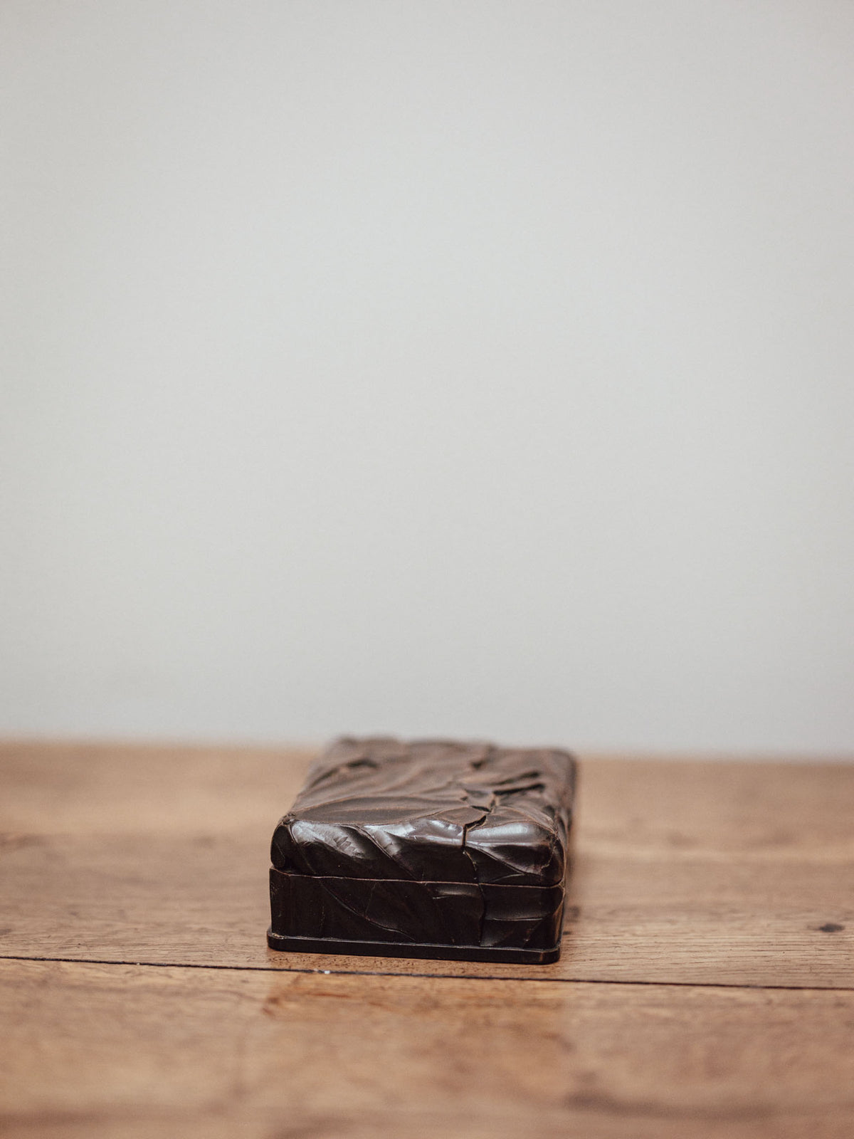 Carved Wooden Lotus Trinket Box