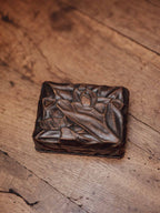 Carved Wooden Lotus Trinket Box
