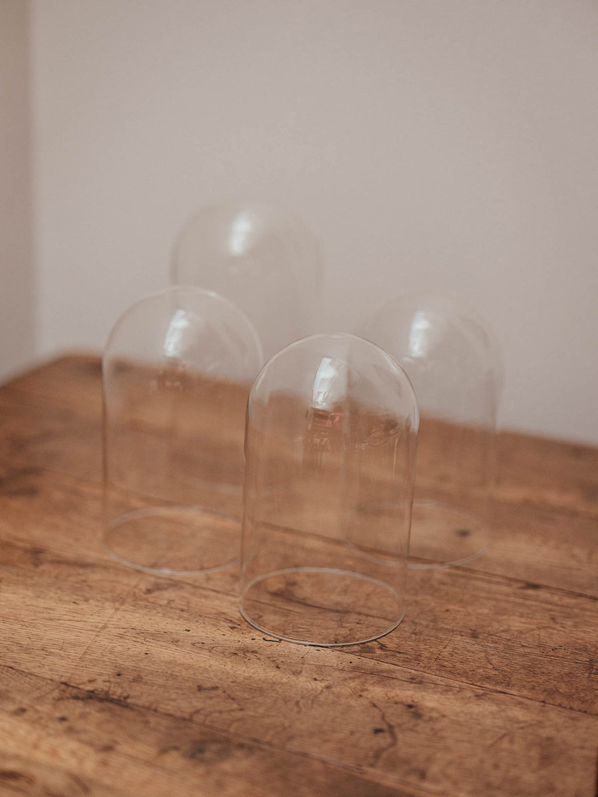 Clear Glass Display Domes - 4 Available