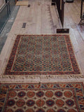 Floral Lattice Printed Cotton Rug