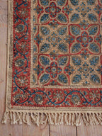 Floral Lattice Printed Cotton Rug