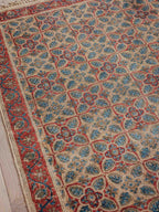 Floral Lattice Printed Cotton Rug