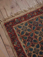 Floral Lattice Printed Cotton Rug