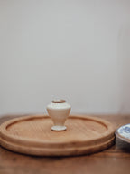 Miniature Cream Glazed Ceramic Vase