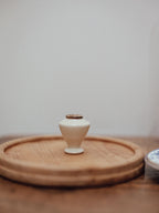 Miniature Cream Glazed Ceramic Vase