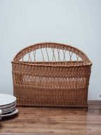 Large Cane Book and Magazine Holder