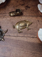 Vintage Brass Pig Pin Tray