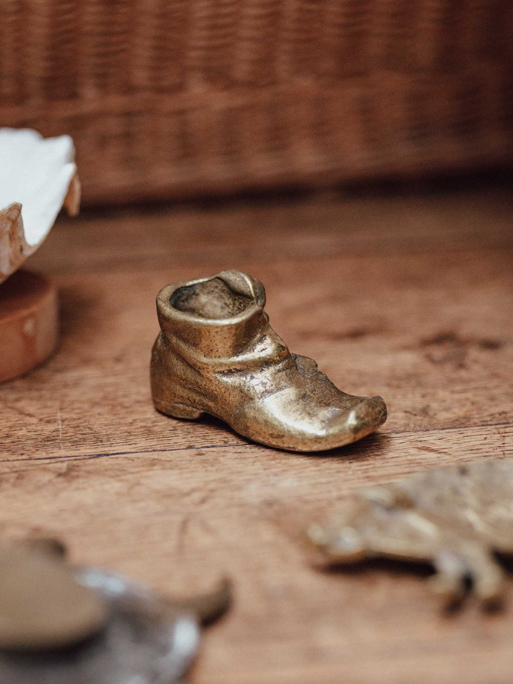 Vintage Brass Boot Paperweight