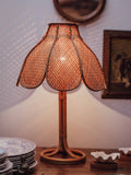 Vintage Rattan and Cane Table Lamp