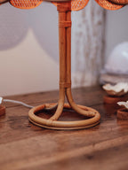 Vintage Rattan and Cane Table Lamp