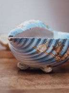 Hand-Painted Ceramic Shell Bowl