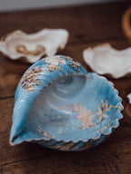 Hand-Painted Ceramic Shell Bowl