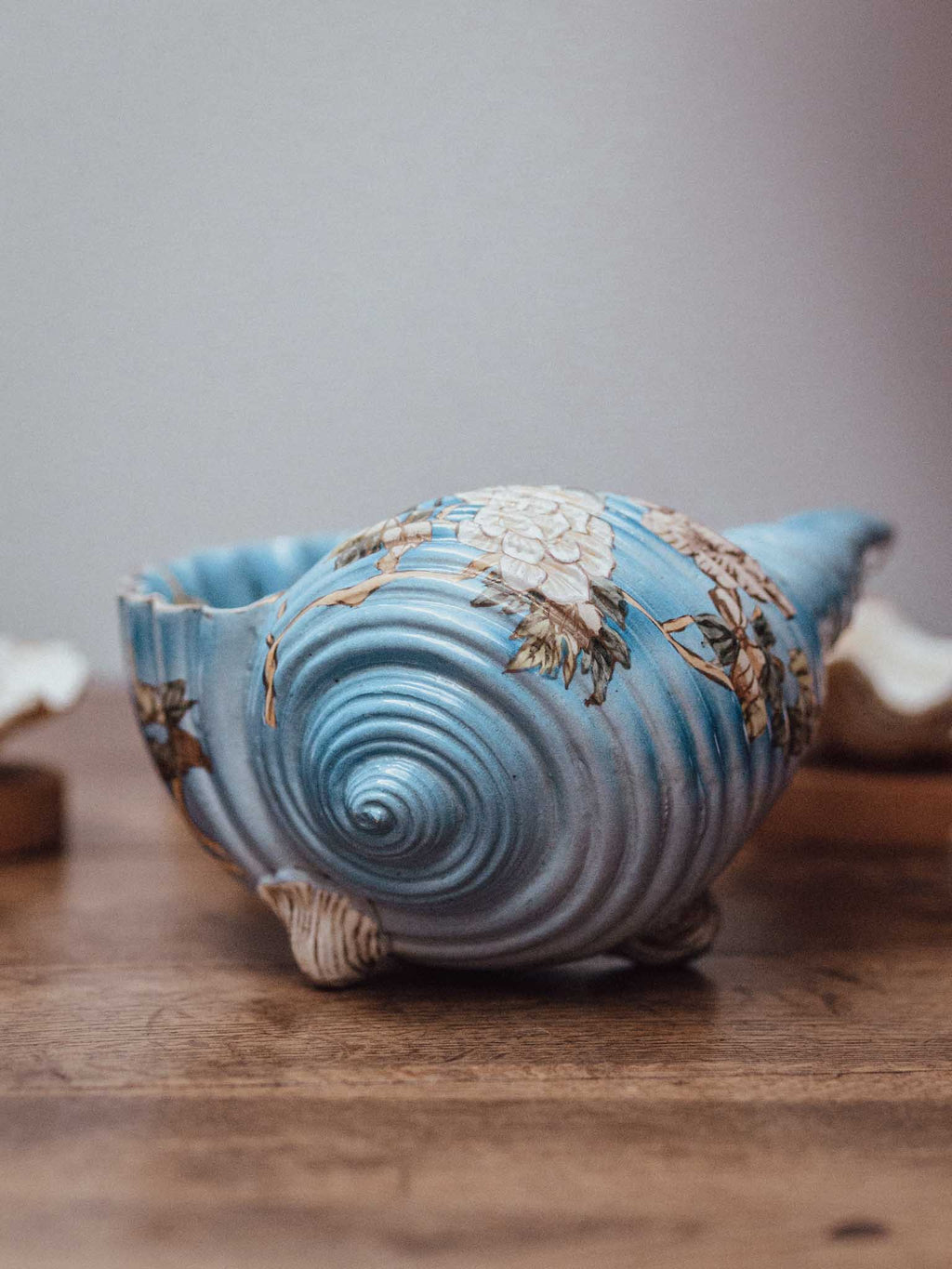 Hand-Painted Ceramic Shell Bowl