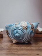 Hand-Painted Ceramic Shell Bowl