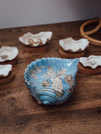 Hand-Painted Ceramic Shell Bowl