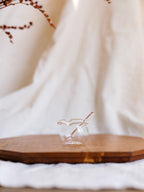 Vintage Glass Tiny Vessel w Tiny Spoon