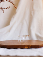 Vintage Glass Tiny Vessel w Tiny Spoon