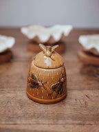 Vintage Ceramic Beehive Honey Pot