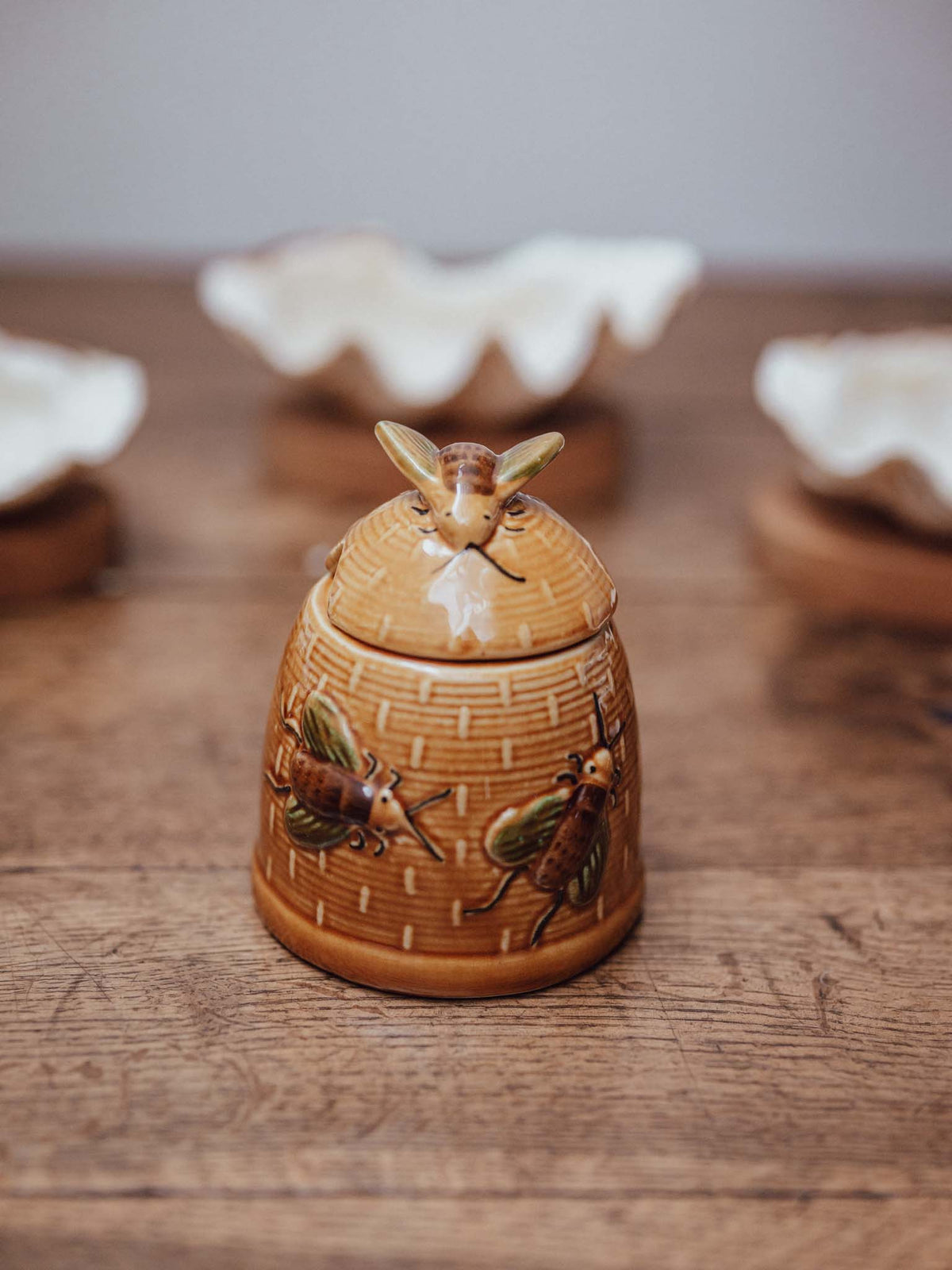 Vintage Ceramic Beehive Honey Pot