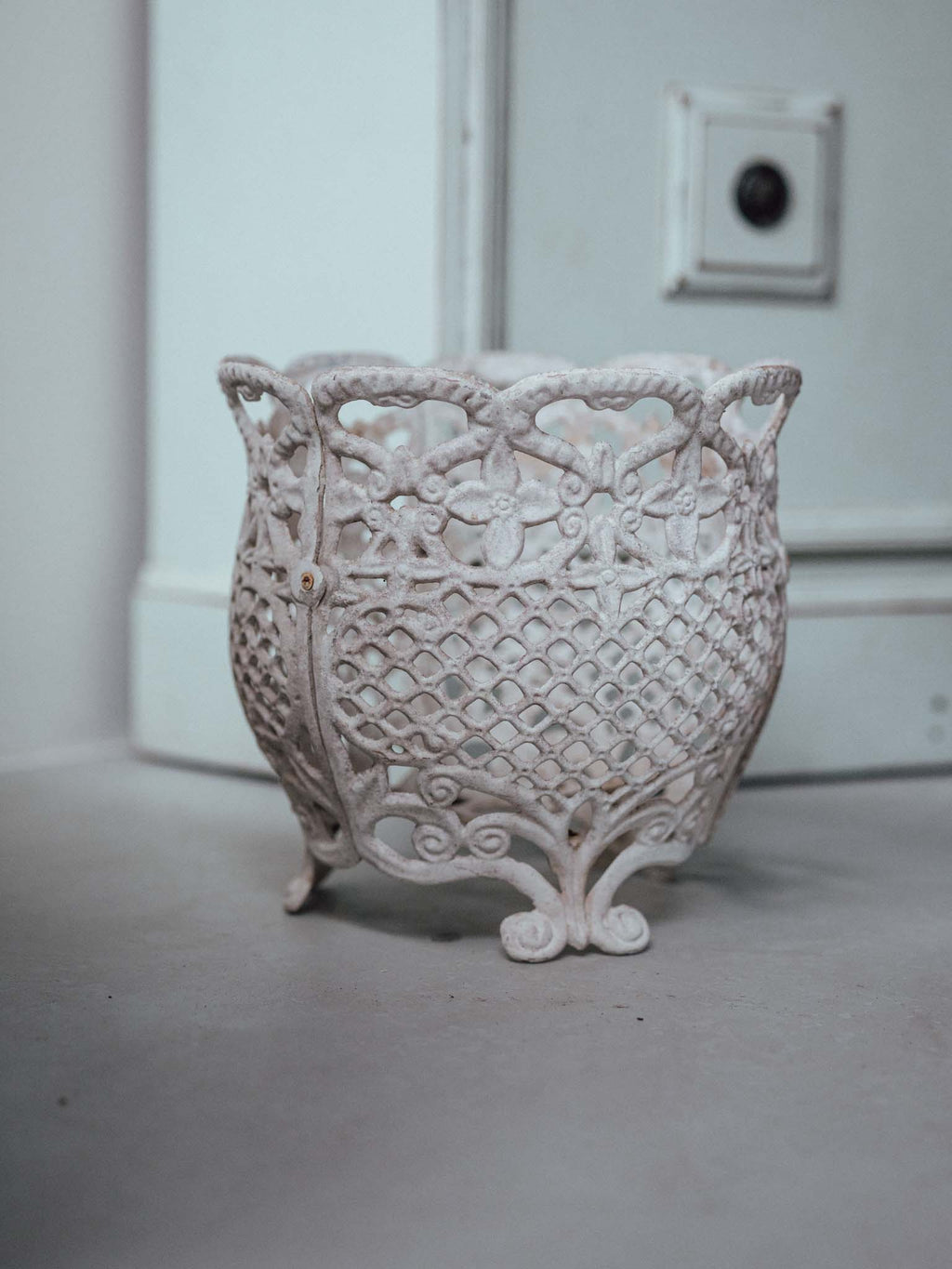 Vintage Cast Aluminium Openwork Planter