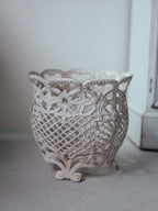 Vintage Cast Aluminium Openwork Planter
