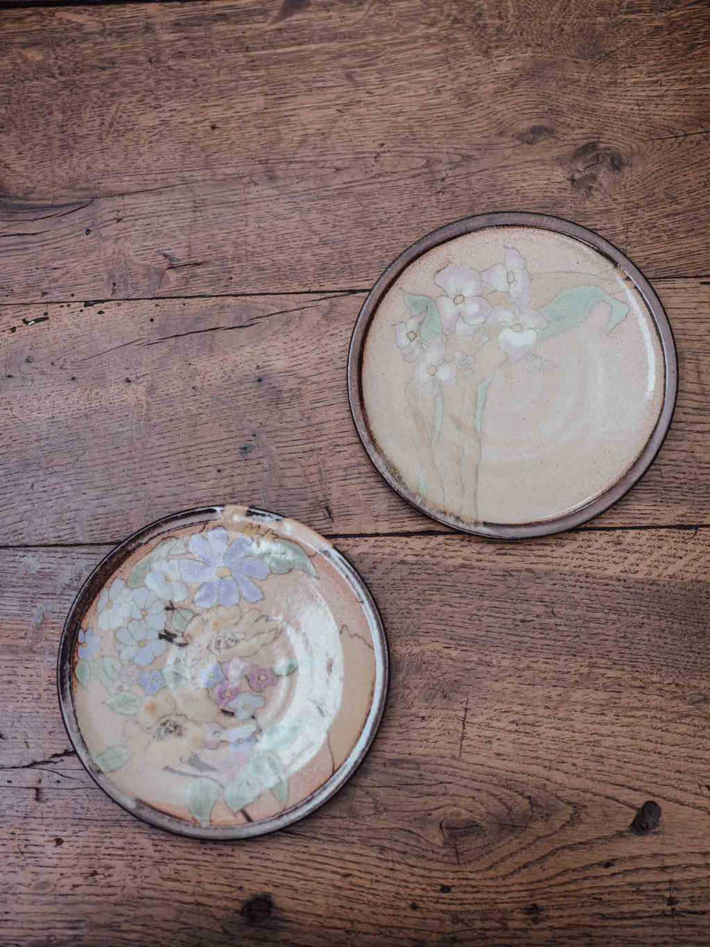 Tonkin and Howe Hand Painted Wall Plate, Pink Blossoms