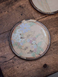 Tonkin and Howe Hand Painted Wall Plate, Blue Flowers
