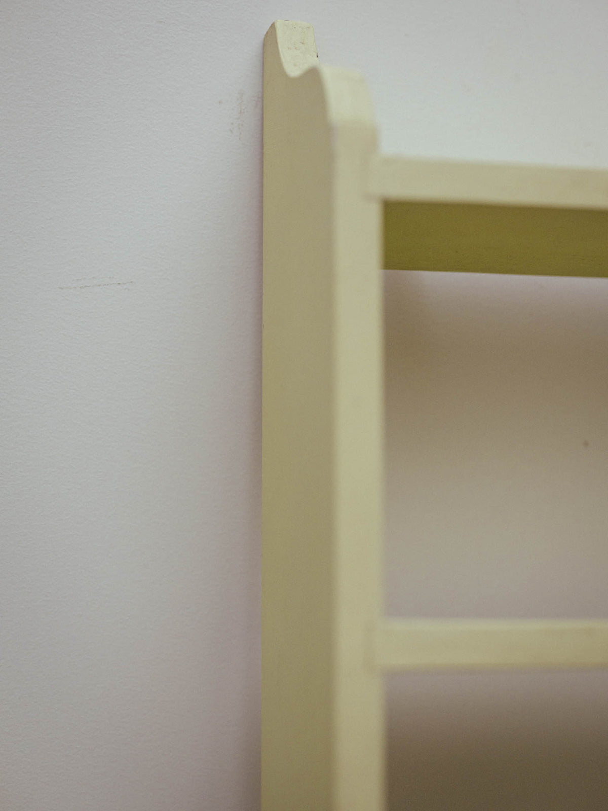 Painted Lemongrass Green Wooden Wall Shelf with Scalloped Apron