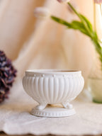 Vintage White Ceramic Footed Vase by Relpo (Japan)