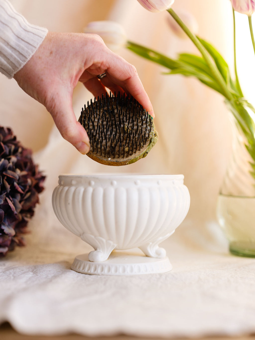 Vintage White Ceramic Footed Vase by Relpo (Japan)