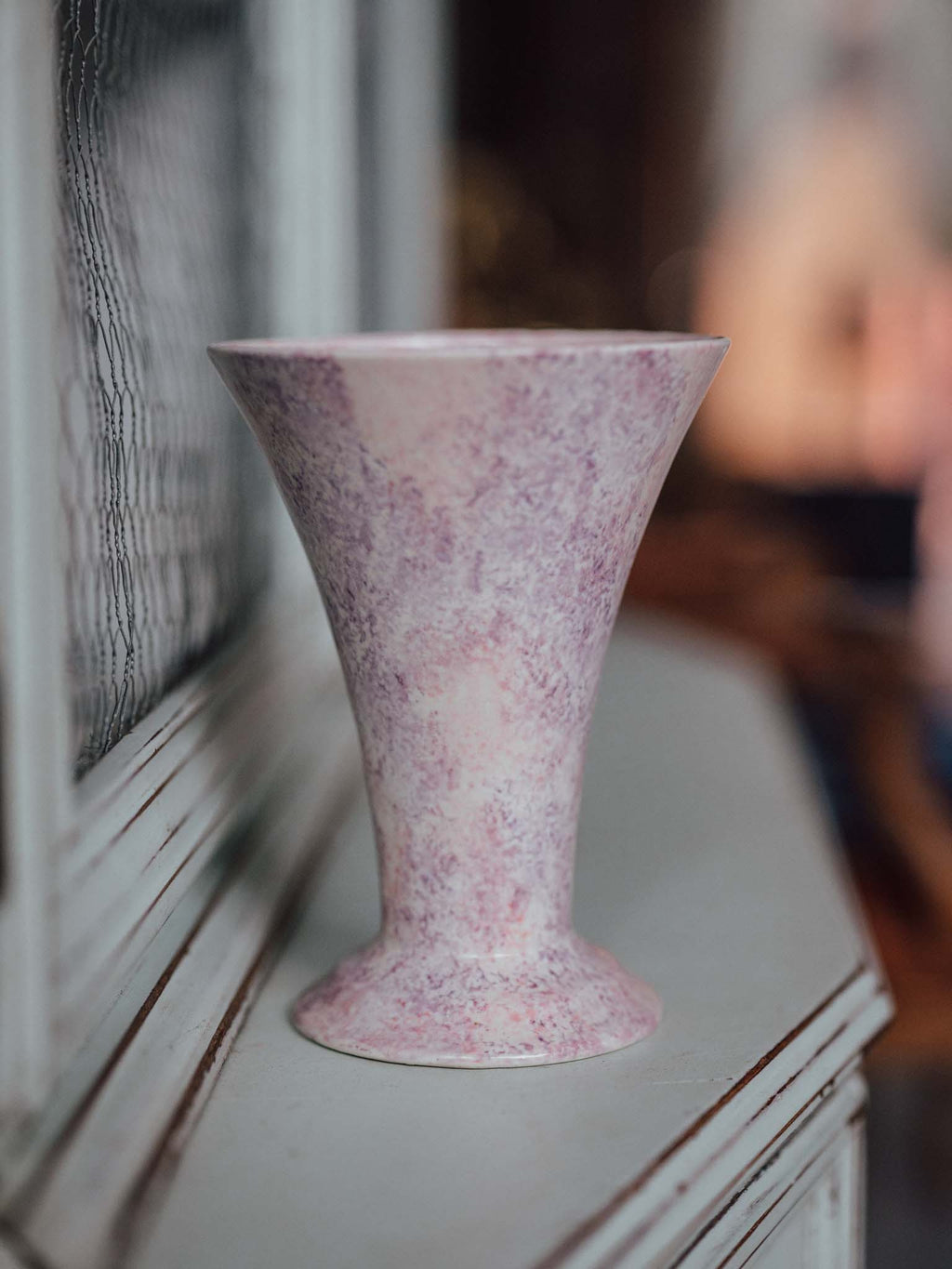 Wedgwood & Co Pink Mottled Vase